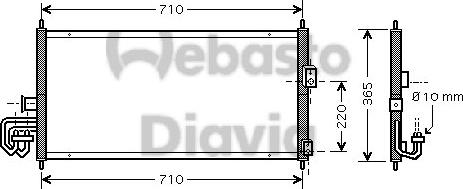 Webasto 82D0225343A - Конденсатор кондиционера autosila-amz.com