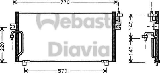 Webasto 82D0225350A - Конденсатор кондиционера autosila-amz.com