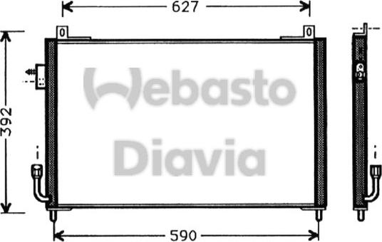 Webasto 82D0225357A - Конденсатор кондиционера autosila-amz.com