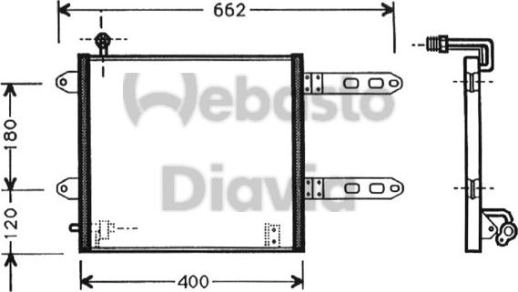 Webasto 82D0225372A - Конденсатор кондиционера autosila-amz.com