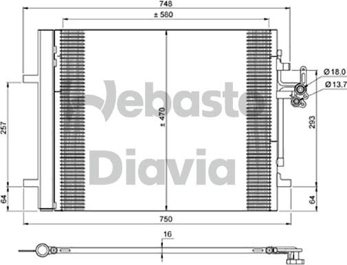 Webasto 82D0225710A - Конденсатор кондиционера autosila-amz.com