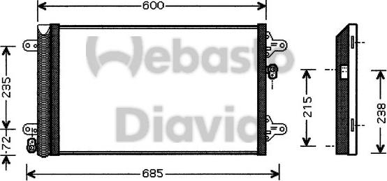 Webasto 82D0226109MA - Конденсатор кондиционера autosila-amz.com