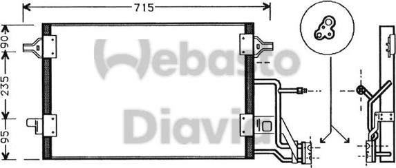 Webasto 82D0226102MA - Конденсатор кондиционера autosila-amz.com