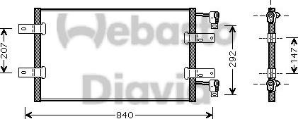 Webasto 82D0226181MA - Конденсатор кондиционера autosila-amz.com