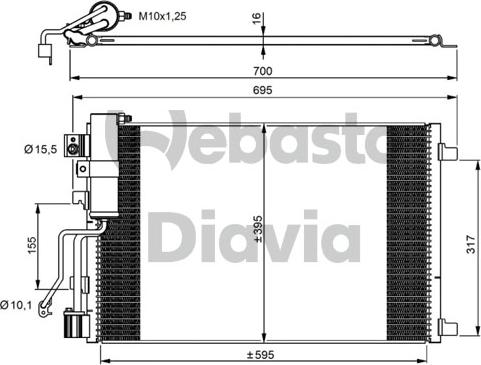 Webasto 82D0226290MA - Конденсатор кондиционера autosila-amz.com