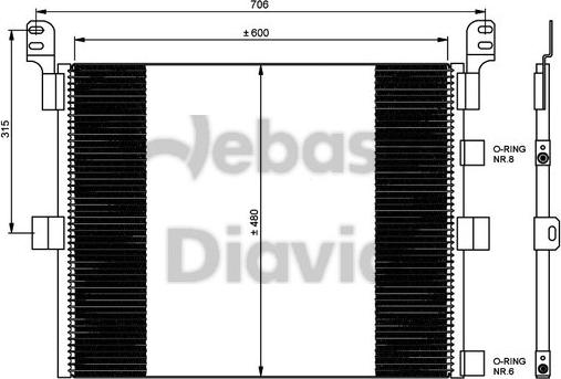 Webasto 82D0226247MA - Конденсатор кондиционера autosila-amz.com