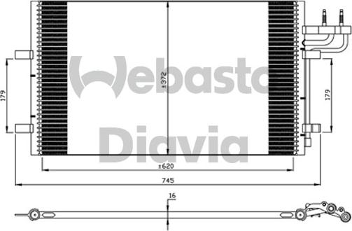 Webasto 82D0226210MA - Конденсатор кондиционера autosila-amz.com