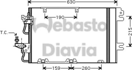 Webasto 82D0226217MA - Конденсатор кондиционера autosila-amz.com