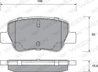 Ween 151-0009 - Тормозные колодки, дисковые, комплект autosila-amz.com