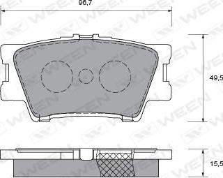 Ween 151-0010 - Тормозные колодки, дисковые, комплект autosila-amz.com