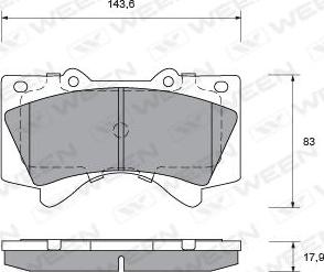 Ween 151-0020 - Тормозные колодки, дисковые, комплект autosila-amz.com