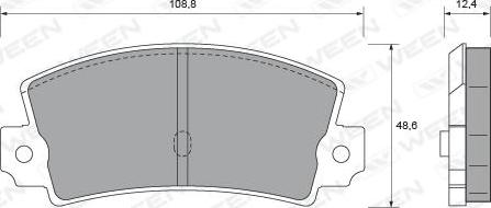 Ween 151-1941 - Тормозные колодки, дисковые, комплект autosila-amz.com