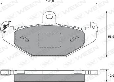 Ween 151-1909 - Тормозные колодки, дисковые, комплект autosila-amz.com