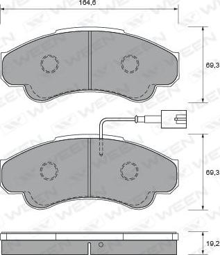 TRW 6115189 - Тормозные колодки, дисковые, комплект autosila-amz.com