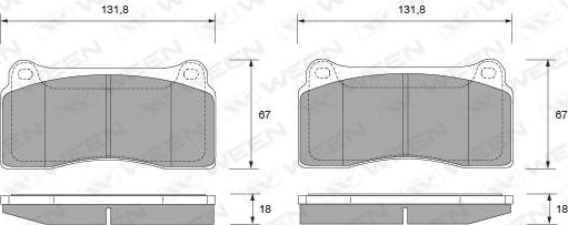 Ween 151-1931 - Тормозные колодки, дисковые, комплект autosila-amz.com