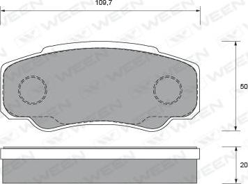 Ween 151-1920 - Тормозные колодки, дисковые, комплект autosila-amz.com