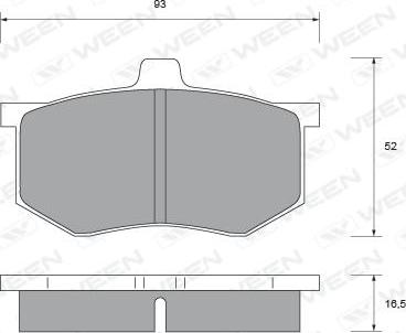 Ween 151-1445 - Тормозные колодки, дисковые, комплект autosila-amz.com