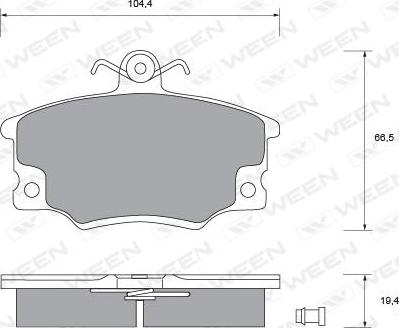 Ween 151-1401 - Тормозные колодки, дисковые, комплект autosila-amz.com