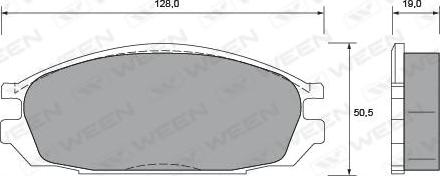 Ween 151-1414 - Тормозные колодки, дисковые, комплект autosila-amz.com