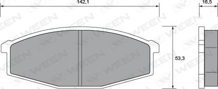 Ween 151-1416 - Тормозные колодки, дисковые, комплект autosila-amz.com