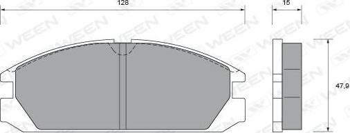 Ween 151-1433 - Тормозные колодки, дисковые, комплект autosila-amz.com