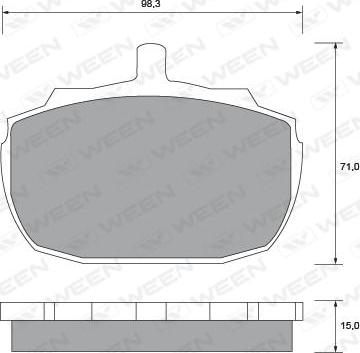 Ween 151-1420 - Тормозные колодки, дисковые, комплект autosila-amz.com