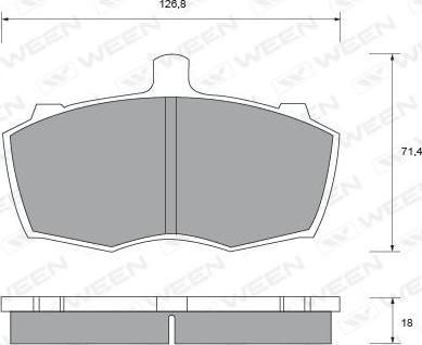 Ween 151-1423 - Тормозные колодки, дисковые, комплект autosila-amz.com