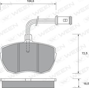 Woking 3852 - Тормозные колодки, дисковые, комплект autosila-amz.com