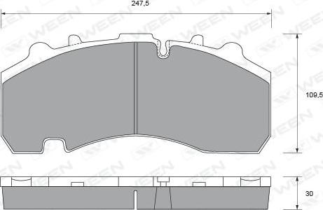 Ween 151-1562 - Тормозные колодки, дисковые, комплект autosila-amz.com