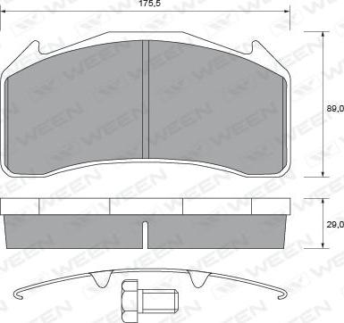 Ween 151-1509 - Тормозные колодки, дисковые, комплект autosila-amz.com