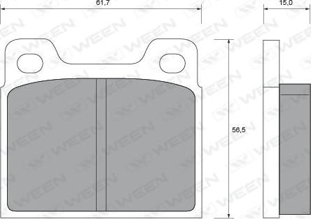 Ween 151-1507 - Тормозные колодки, дисковые, комплект autosila-amz.com