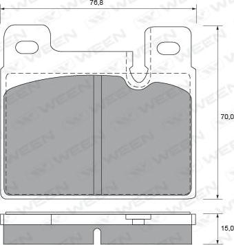 Ween 151-1511 - Тормозные колодки, дисковые, комплект autosila-amz.com