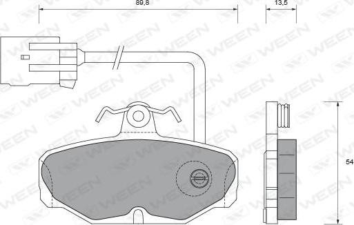 Ween 151-1587 - Тормозные колодки, дисковые, комплект autosila-amz.com