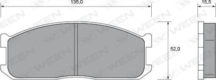 Ween 151-1533 - Тормозные колодки, дисковые, комплект autosila-amz.com