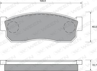 Ween 151-1537 - Тормозные колодки, дисковые, комплект autosila-amz.com