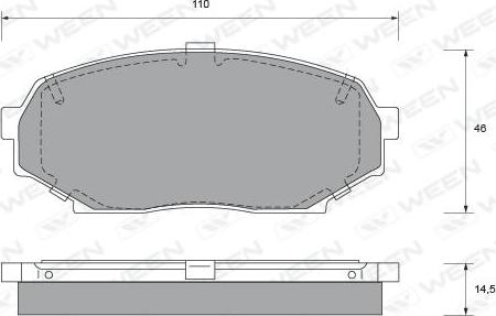 Ween 151-1579 - Тормозные колодки, дисковые, комплект autosila-amz.com