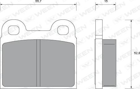 Ween 151-1571 - Тормозные колодки, дисковые, комплект autosila-amz.com