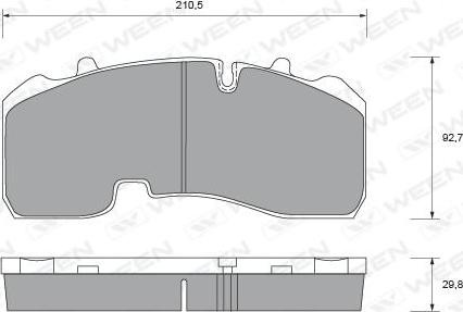 Ween 151-1573 - Тормозные колодки, дисковые, комплект autosila-amz.com