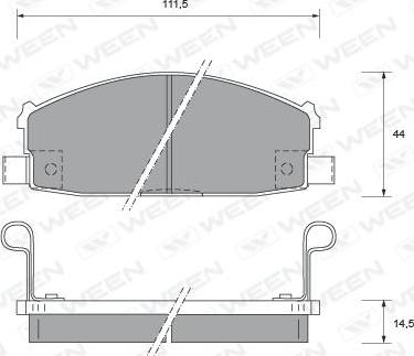 Ween 151-1572 - Тормозные колодки, дисковые, комплект autosila-amz.com