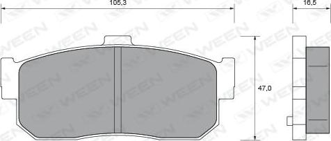 Ween 151-1692 - Тормозные колодки, дисковые, комплект autosila-amz.com