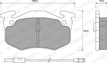 Ween 151-1654 - Тормозные колодки, дисковые, комплект autosila-amz.com