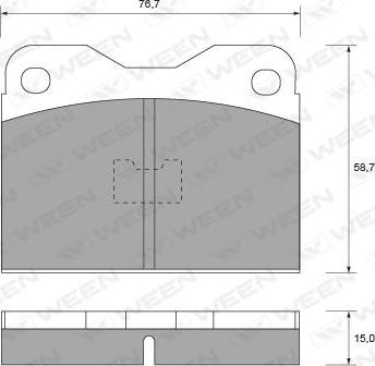 Ween 151-1653 - Тормозные колодки, дисковые, комплект autosila-amz.com