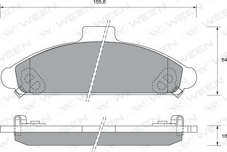 Ween 151-1661 - Тормозные колодки, дисковые, комплект autosila-amz.com