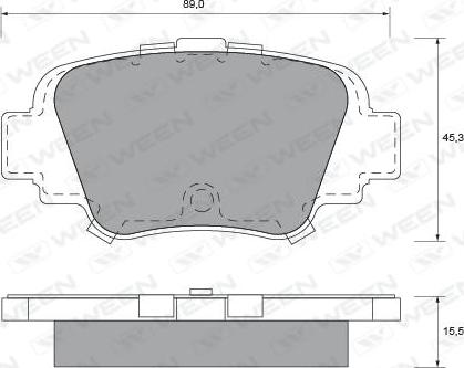 Ween 151-1605 - Тормозные колодки, дисковые, комплект autosila-amz.com