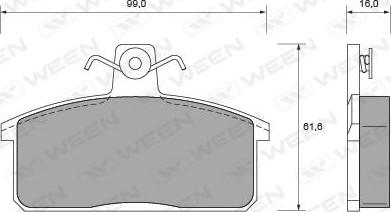 Ween 151-1688 - Тормозные колодки, дисковые, комплект autosila-amz.com