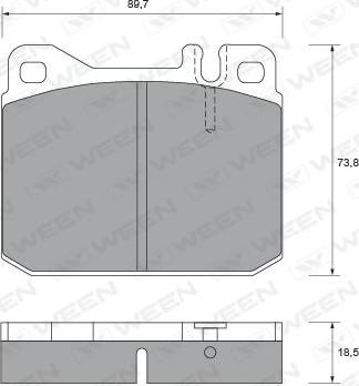 Ween 151-1639 - Тормозные колодки, дисковые, комплект autosila-amz.com