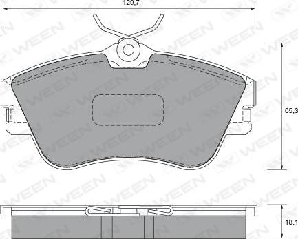 Ween 151-1630 - Тормозные колодки, дисковые, комплект autosila-amz.com