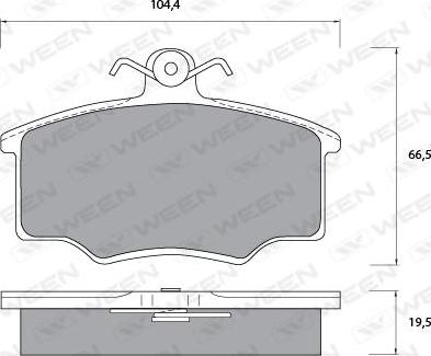 Ween 151-1096 - Тормозные колодки, дисковые, комплект autosila-amz.com