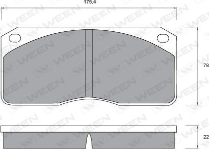 Ween 151-1042 - Тормозные колодки, дисковые, комплект autosila-amz.com