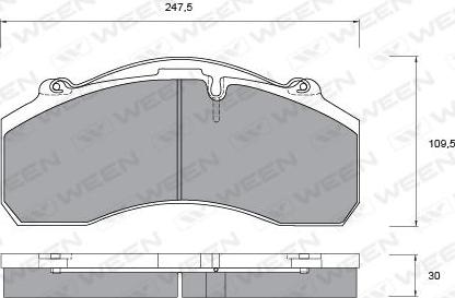 Ween 151-1054 - Тормозные колодки, дисковые, комплект autosila-amz.com